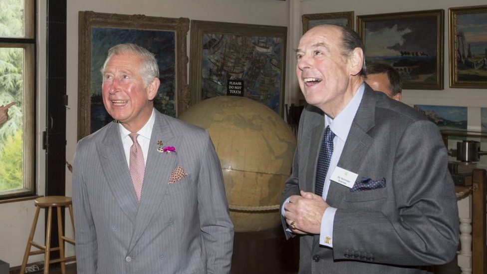 Prince Charles and Sir Nicholas Soames at Chartwell