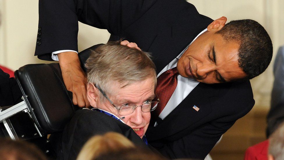 Stephen Hawking and Barack Obama