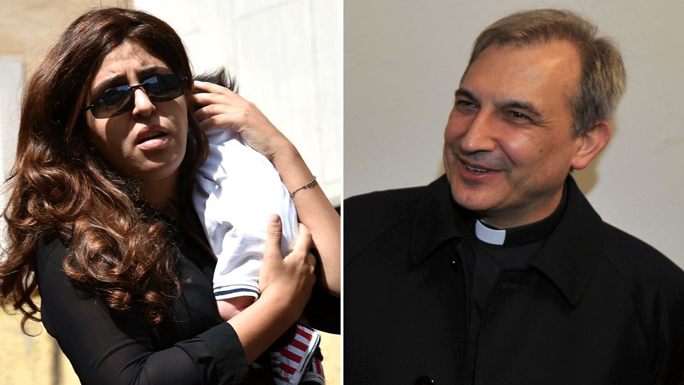 Francesca Chaouqui and Monsignor Lucio Vallejo Balda