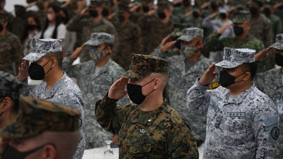 The Philippine and US marines had a joint military exercise in October 2022