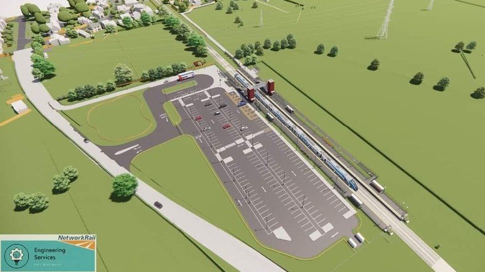 Network Rail plans for a new rail station in Haxby