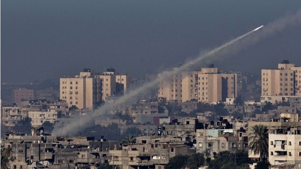 Rocket fired from Gaza towards Israel (file photo)