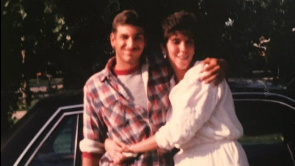 Lynn Scott with her brother Jack Jones, Jr, who has been in prison since 1995