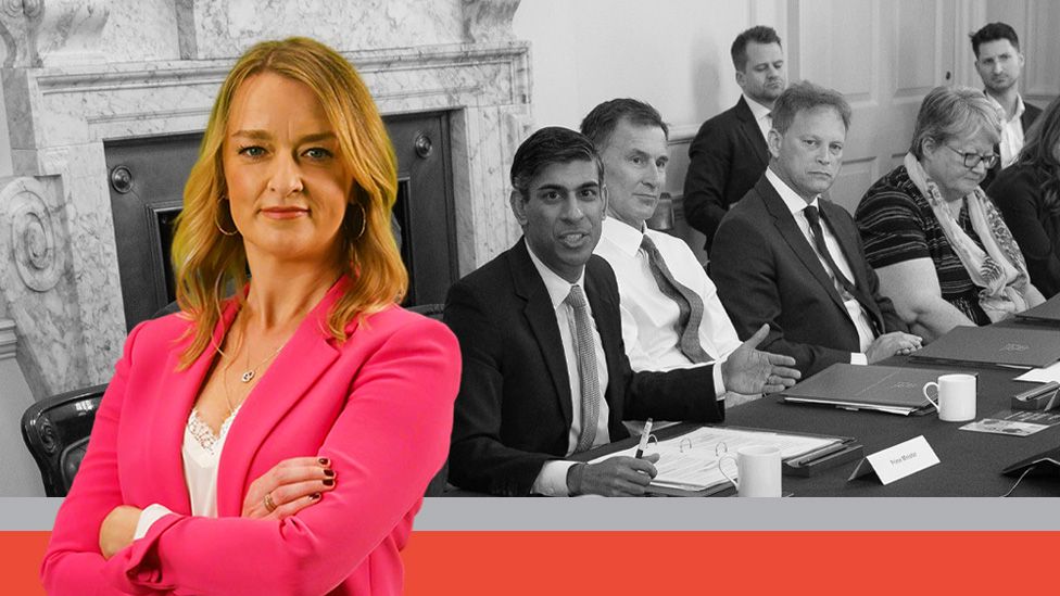 Composite image of Laura Kuenssberg and cabinet