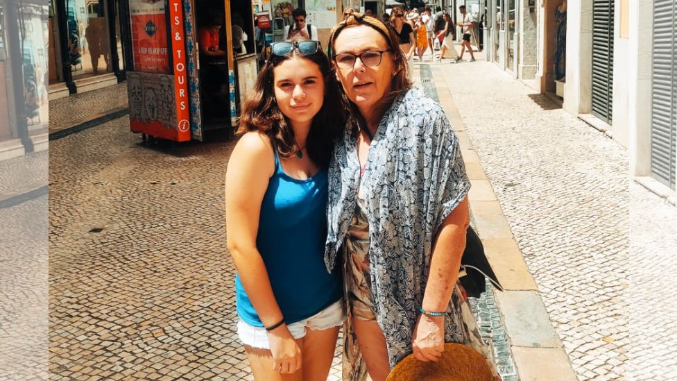 Ann Marie Davies on holiday with her daughter