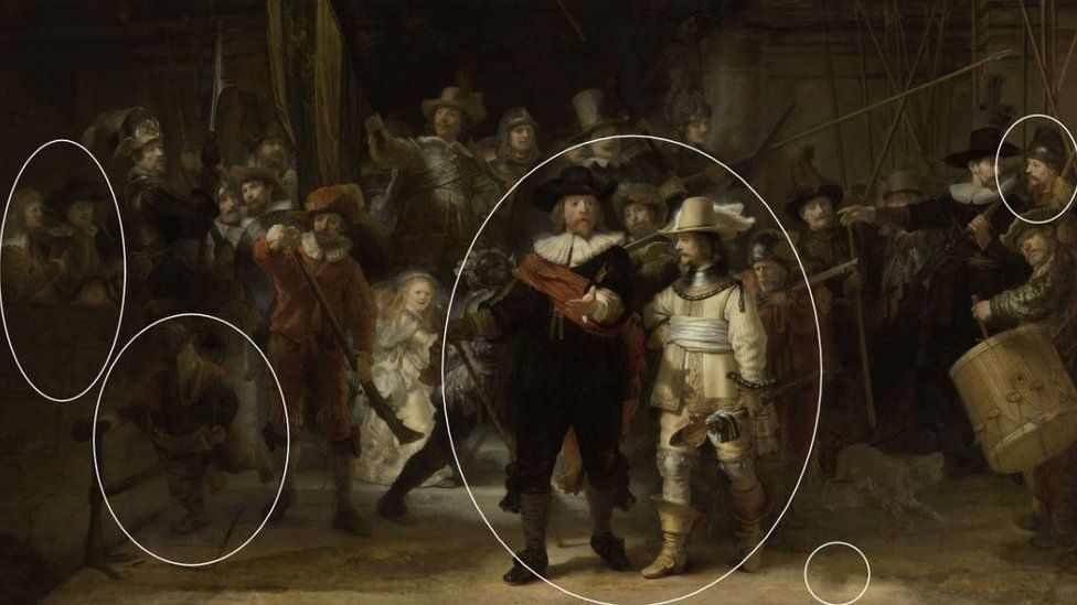 Rembrandt s The Night Watch painting restored by AI BBC News