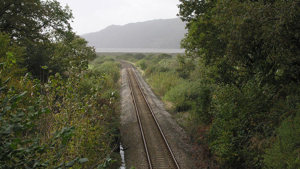 The railway line at Ynyshir
