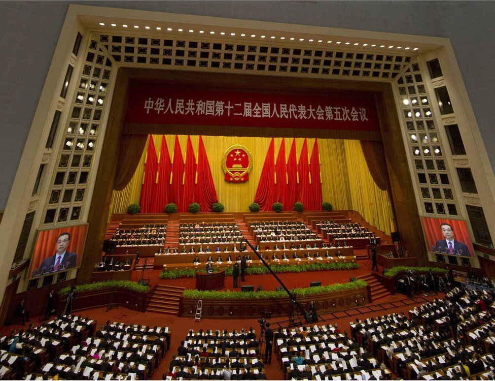 The annual National People's Congress at Beijing's Great Hall of the People, 5 March