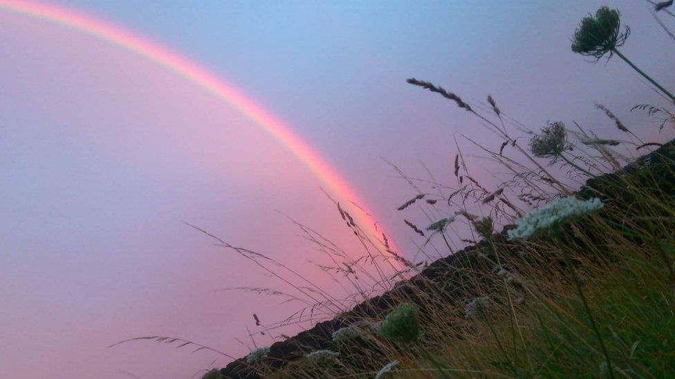 Rare pink Rainbow Spotted In Sky Over Bristol BBC News