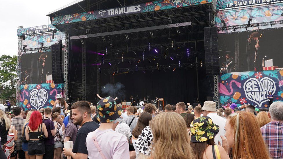 People near the Tramlines stage