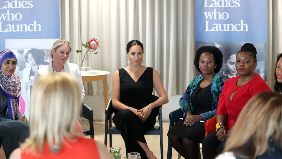 Meghan at an event during a tour of South Africa