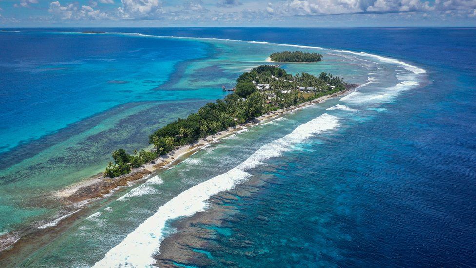 An atoll of Tuvalu