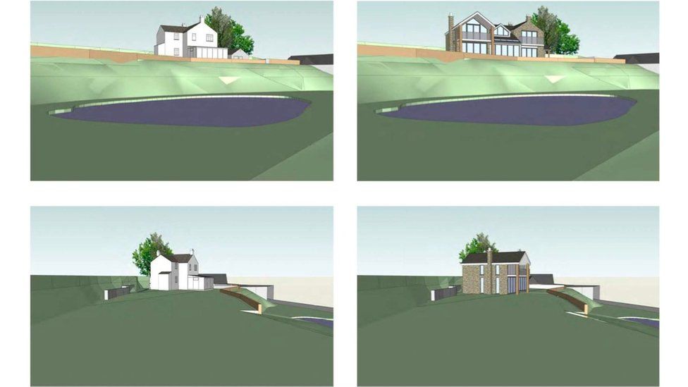 Planning images for a house on Mynydd Nefyn