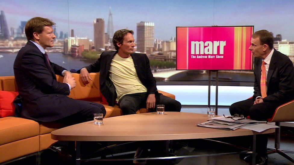 Richard Tice (l) and Richard Reed (r) on the Andrew Marr show
