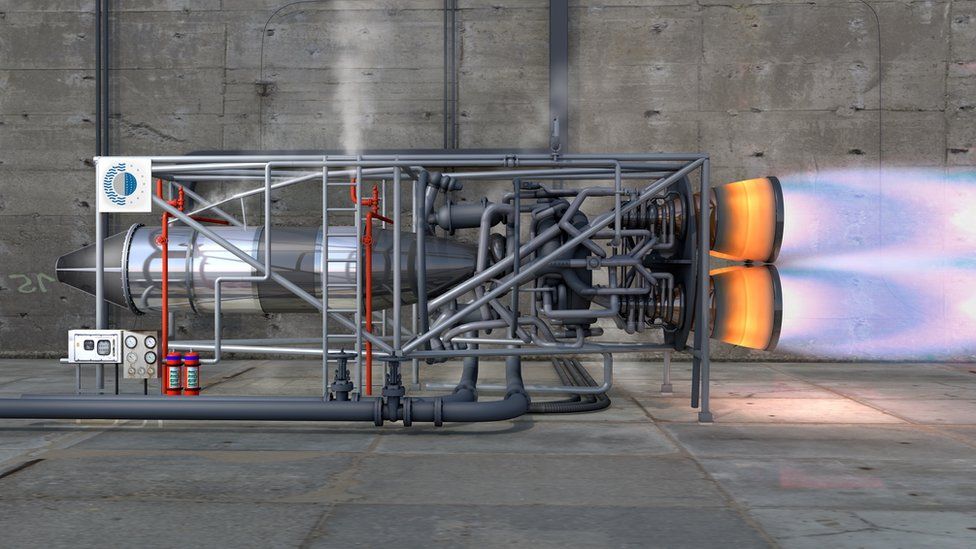 Computer generated image of ground-based SABRE test engine.