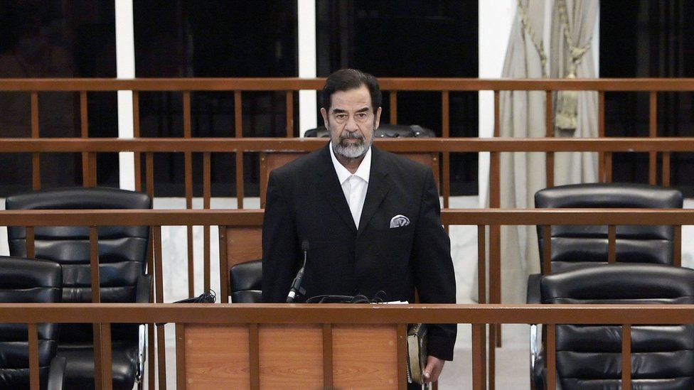 Saddam Hussein in court