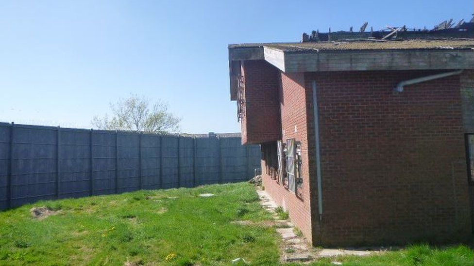 Damage to HMP Guys Marsh following the fire in 2017