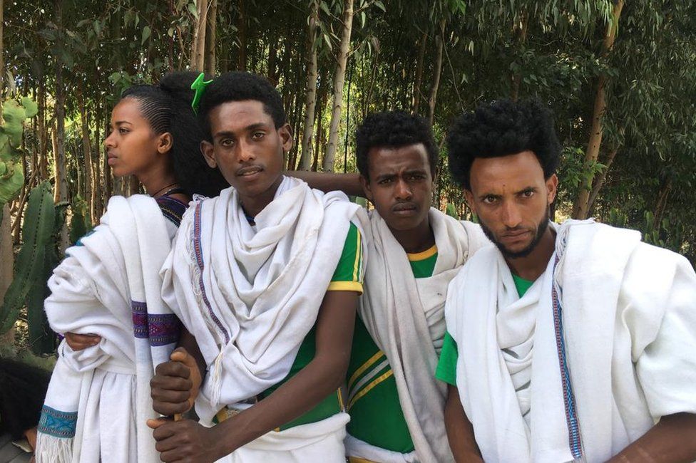 Teenagers in Adi Qeyih in northern Ethiopia’s northern highlands on Wednesday 28 November 2018