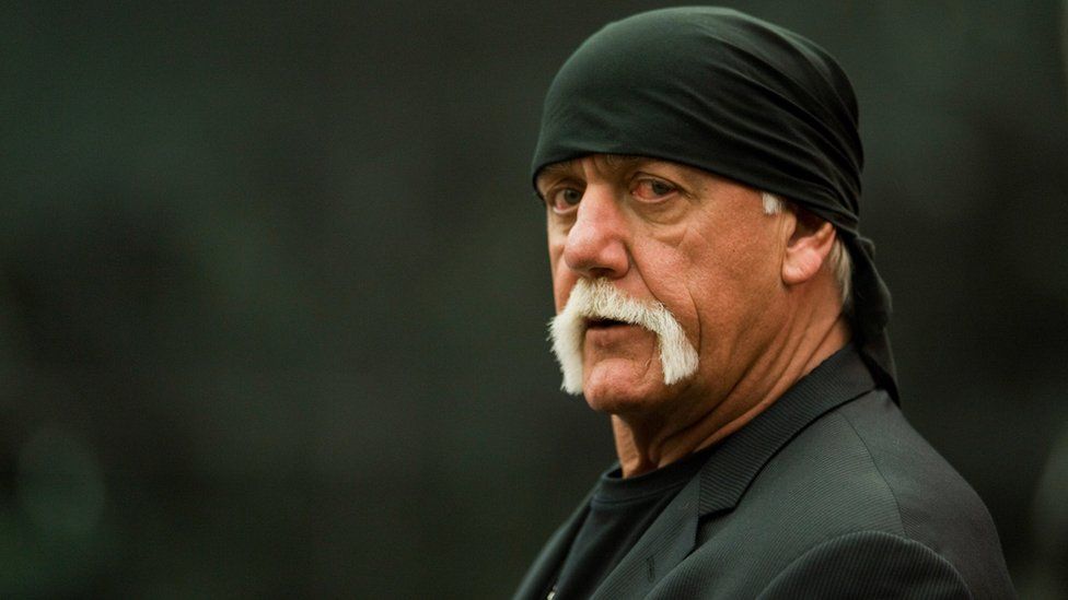 Former professional wrestler Hulk Hogan arrives in the courtroom on 16 March