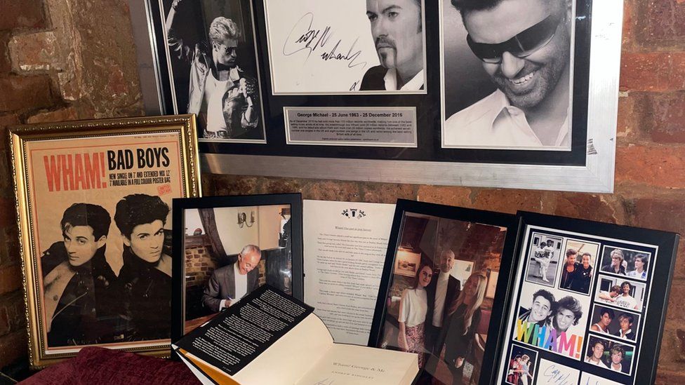 The shrine to George Michael in The Three Crowns