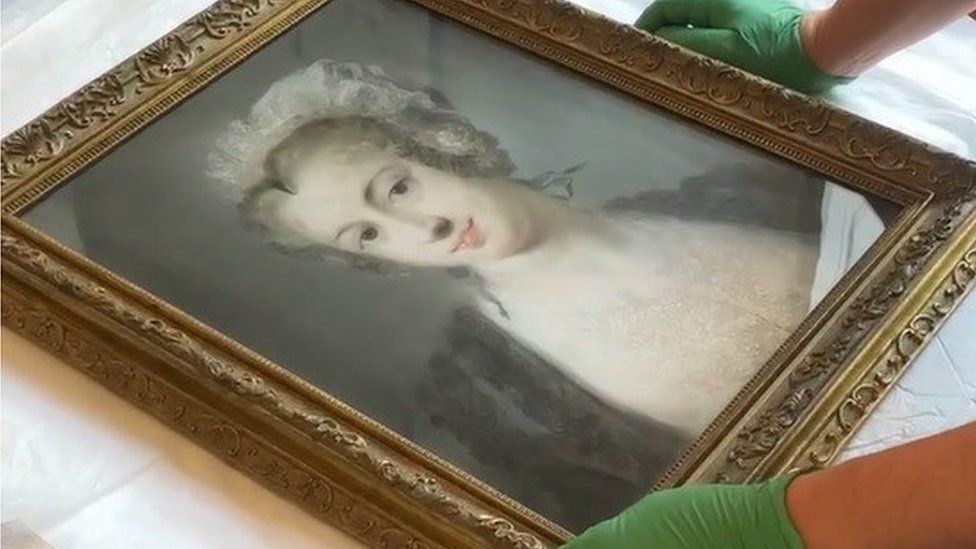 The Portrait of a Tyrolese Lady by Rosalba Carriera at Tatton Park