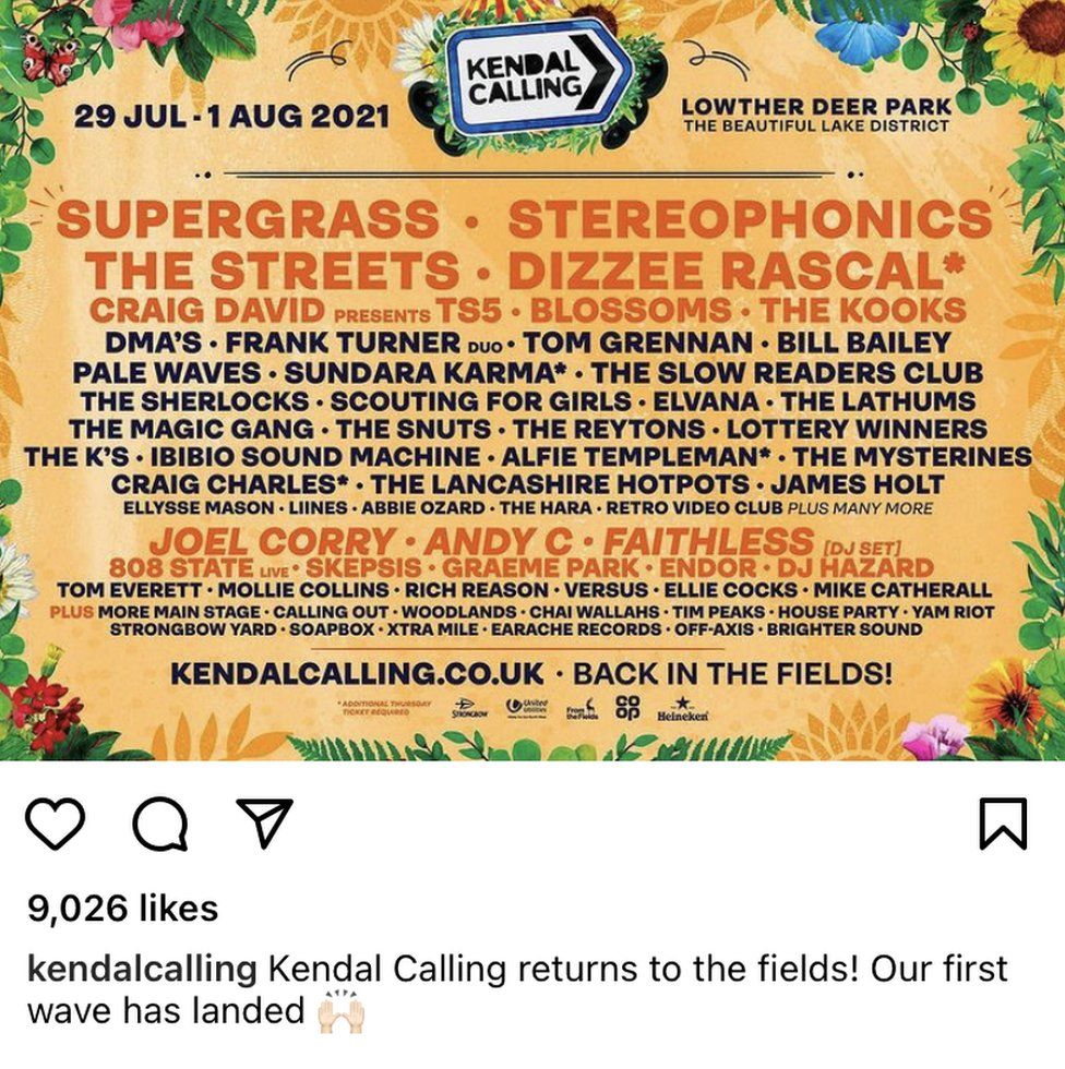 Picture of Kendal Calling on Instagram