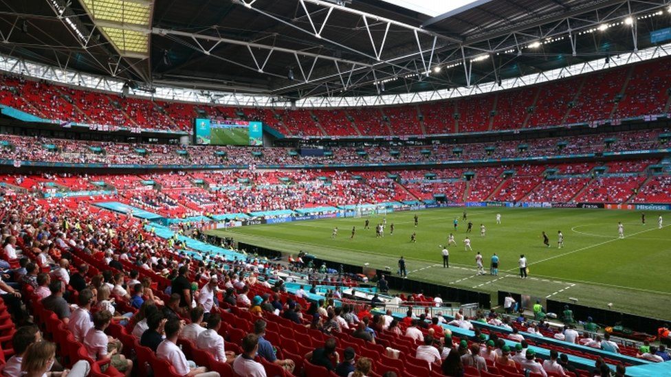 Fans inside the stadium