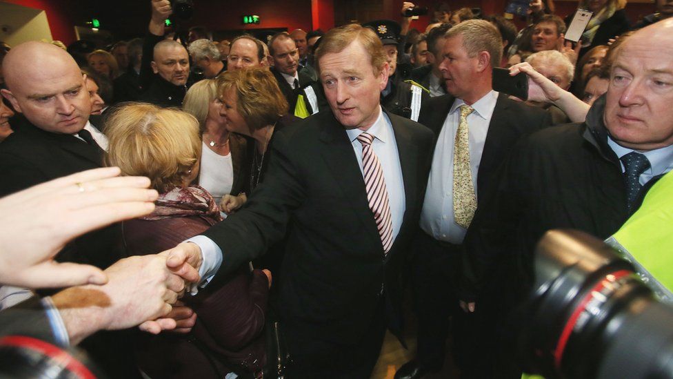 Irish president Enda Kenny at an election count