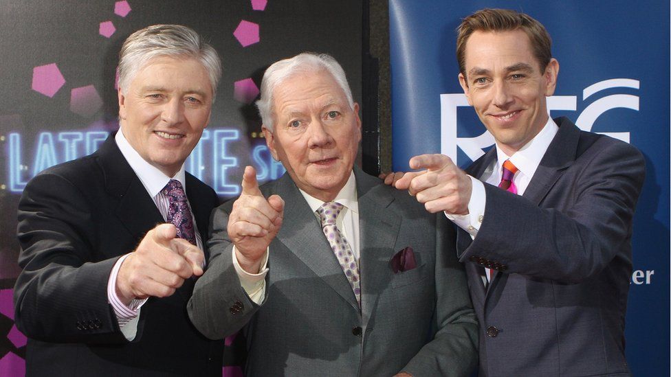 Late Late Show hosts Pat Kenny, Gay Byrne and Ryan Tubridy celebrating 50 years of the show in 2012