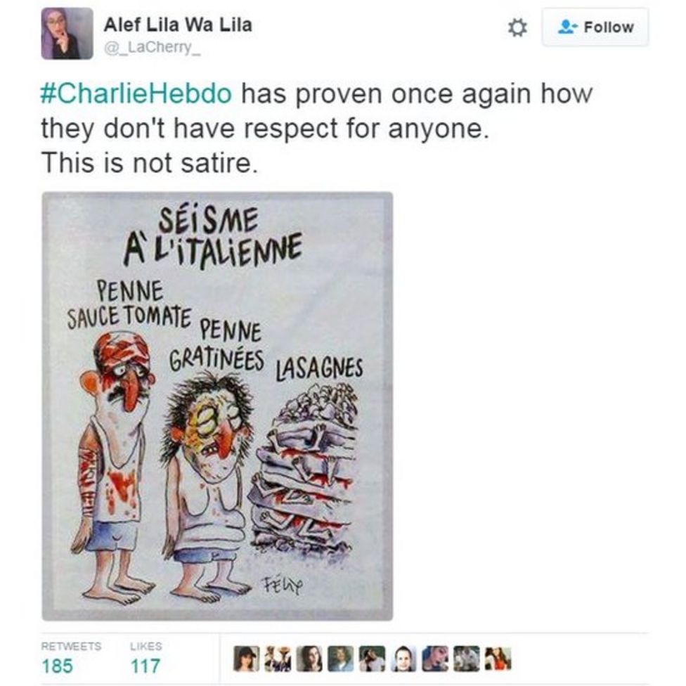 Charlie Hebdo Italy earthquake cartoon sparks anger - BBC News