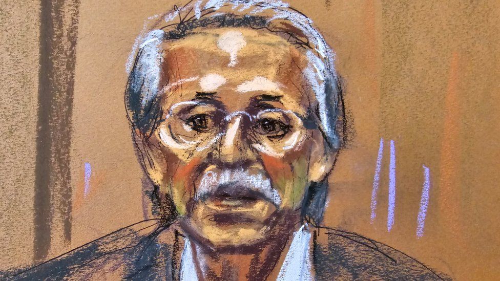 A courtroom sketch of David Pecker