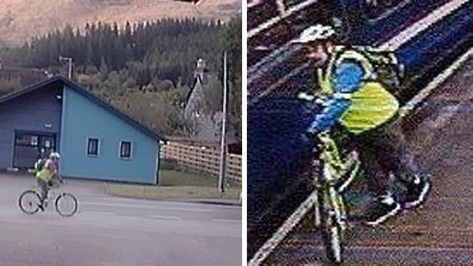 CCTV of Tony Parsons with bike