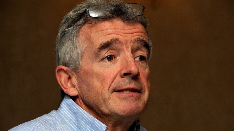 Michael O'Leary made his comments during a visit to Belfast on Tuesday