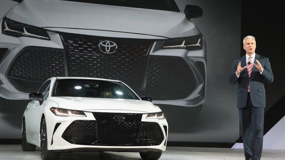 Jack Hollis of Toyota introduces the 2019 Avalon at the North American International Auto Show (NAIAS) on January 15, 2018 in Detroit, Michigan. The show is open to the public from January 20-28