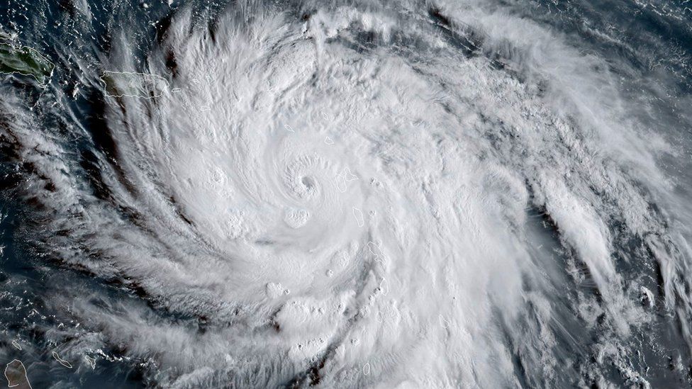 Hurricane Maria at 11:30 GMT, 19 September