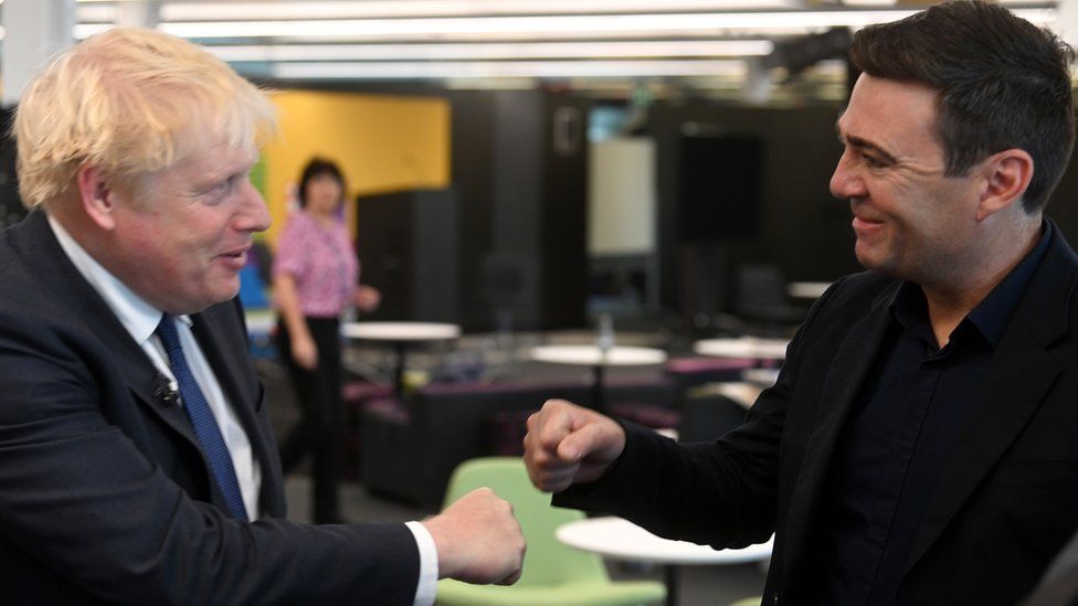 Boris Johnson and Andy Burnham