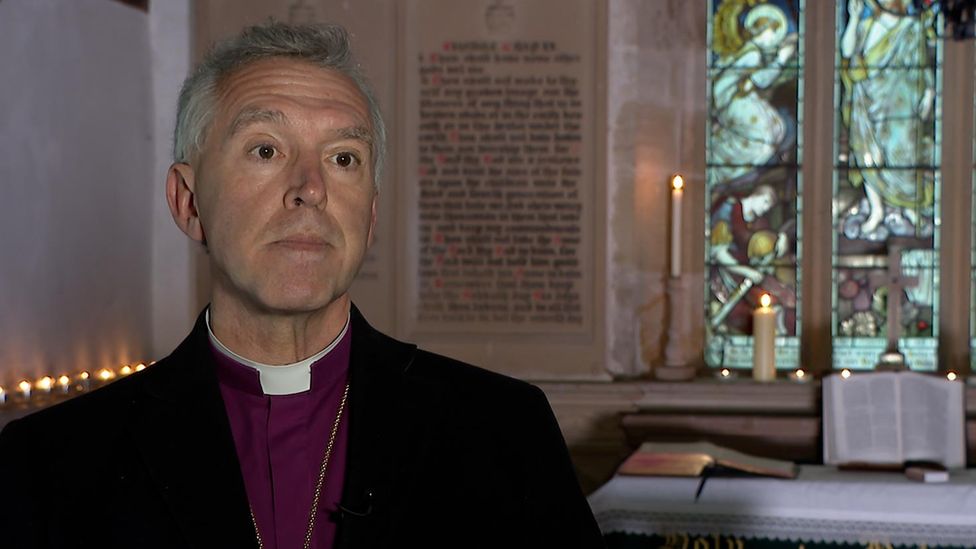 Archbishop Andrew John at St Tysilio's Church, Menai Bridge