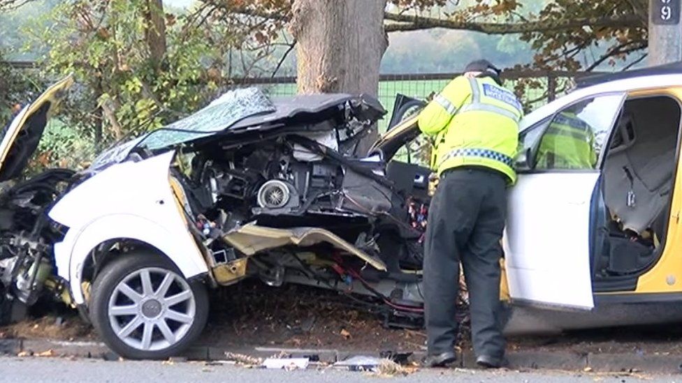 Driver killed in two car crash on the Portway in Bristol BBC News