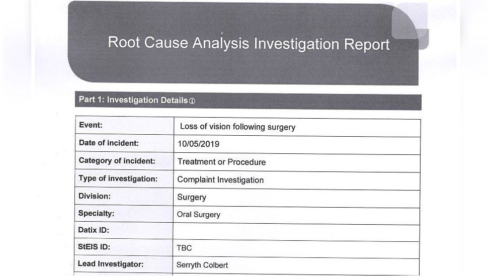 Photo of the RCA report