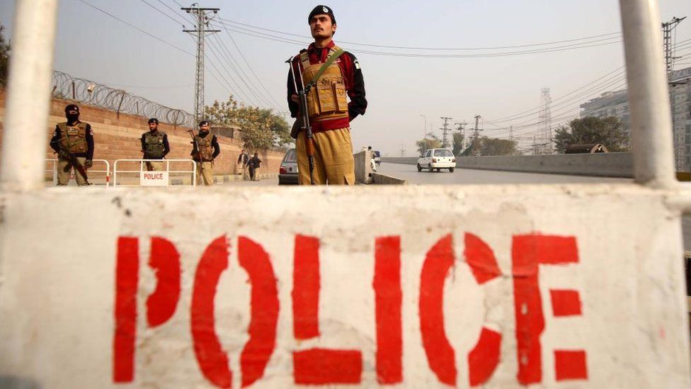 File photo of police in Pakistan's Khyber-Pakhtunkhwa province