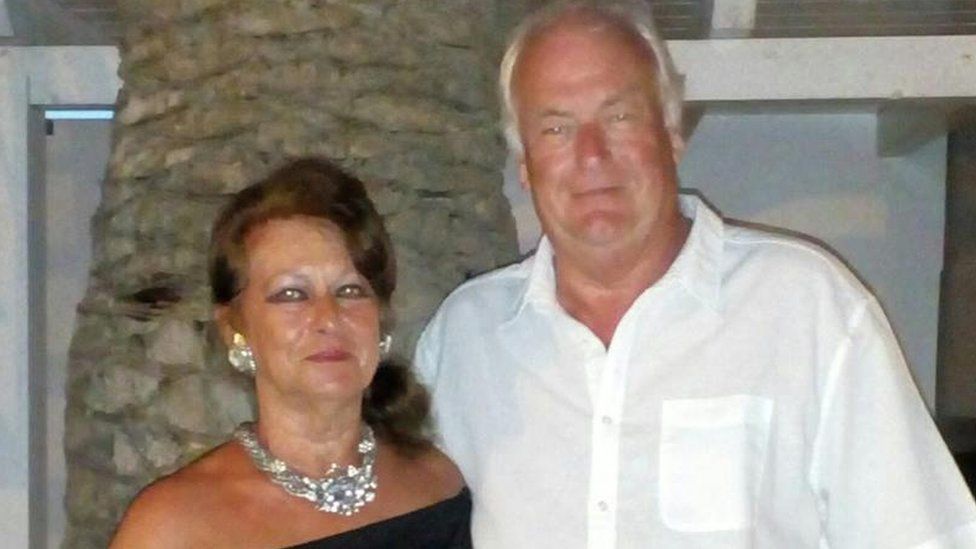Angela Muggleton, pictured with husband Alan, said they would have been "killed" had they been inside