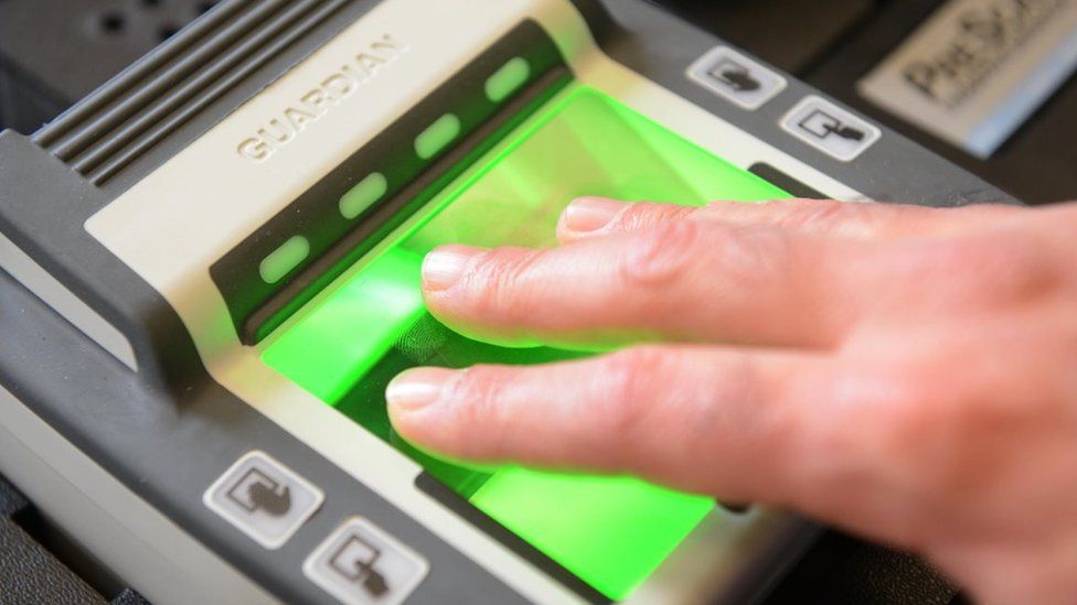 Biometric fingerprinting in France (file pic)