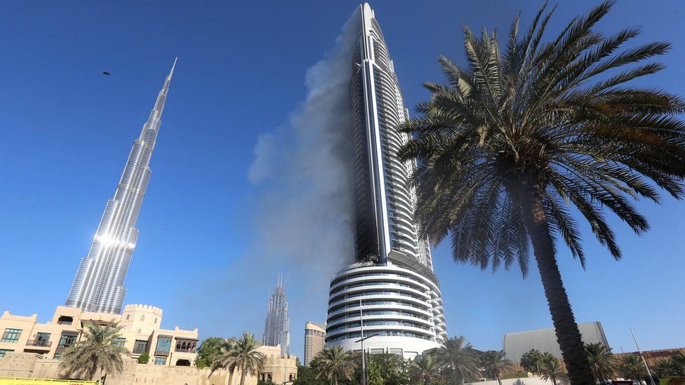 Dubai seeks cause of massive hotel fire at New Year BBC News