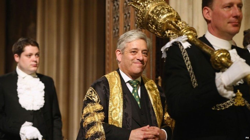 John Bercow during the State Opening of Parliament