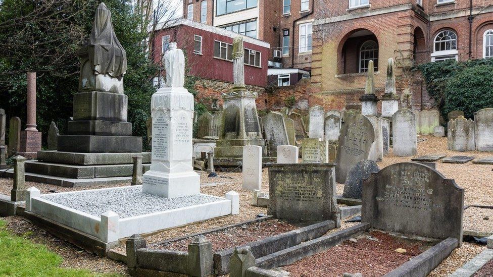 The burial ground at Chatham Memorial Synagogue