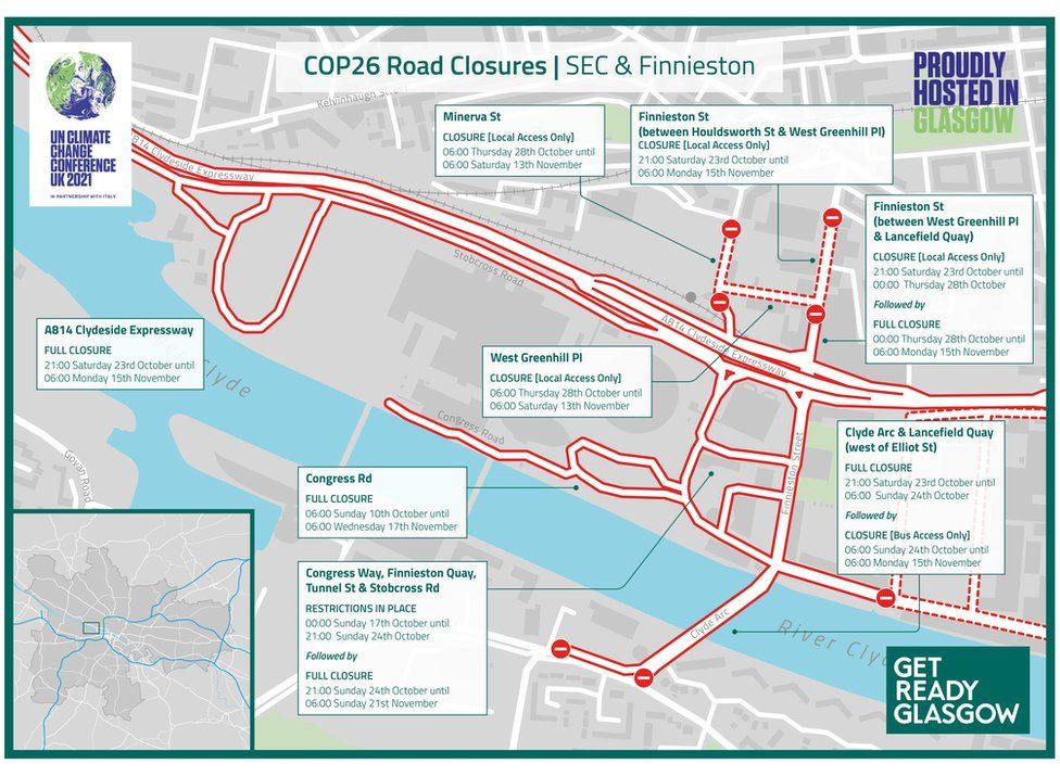 COP26 How are road closures affecting Glasgow BBC News