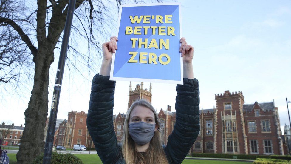 Protest by Queen's University Student Union workers