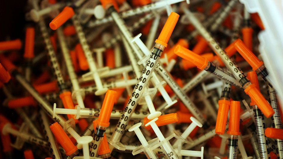 Clean drug needles