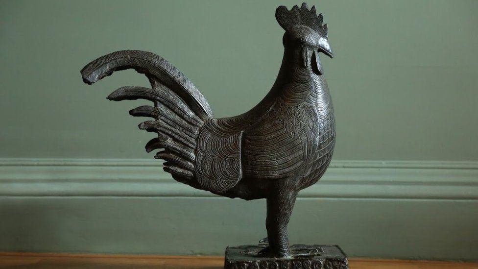 Benin bronze cockerel