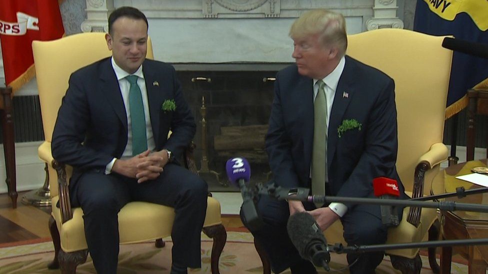 Trump and Varadkar have met at the White House as part of the traditional St Patrick's Day celebrations